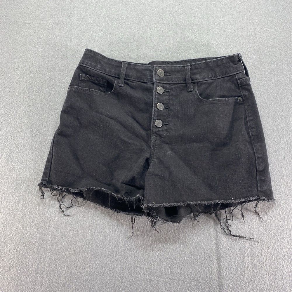 Old Navy Shorts Womens 6 Black High Rise Secret Slim Pockets Stretch